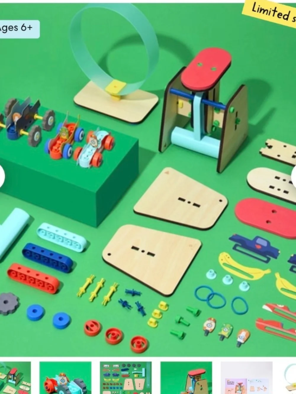 Kiwi & Co Stunt Car Kit Green Age 6+